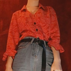 Red button up